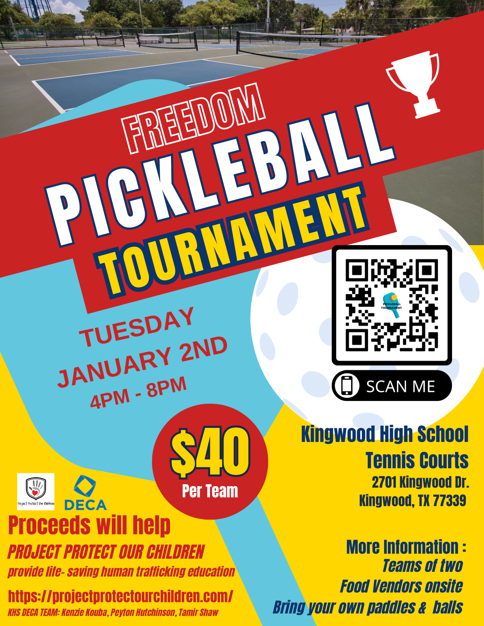 Pickleball Tournament • Project Protect Our Children